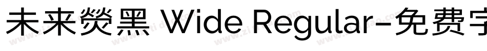 未来熒黑 Wide Regular字体转换